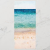 ビーチシーン熱帯結婚式パーティーメニュー メニュー (裏面)