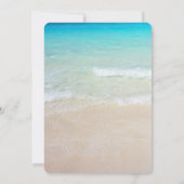 ビーチシーン結婚式招待状テンプレート 招待状 (裏面)