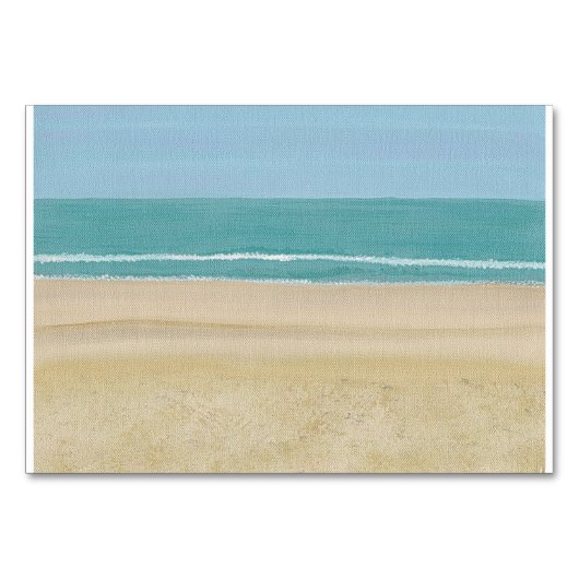 ビーチシーン読の大人のフラッシュカード テーブルナンバー (正面)