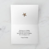 ビーチシーン65th誕生日カードと3D文字 カード (内部)