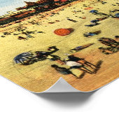 ビーチシーン、アトランティックシティヴィンテージ ポスター (角)