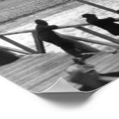 ビーチシーン、オレゴン州シーサイドの写真 ポスター (角)