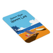 ビーチシーン,サーフボード,椅子,海 マグネット (右側)