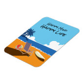 ビーチシーン,サーフボード,椅子,海 マグネット (左側)