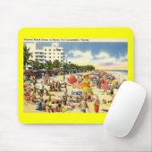 ビーチシーン，フォートローダーデール，フロリダ州ヴィンテージ マウスパッド (マウス)