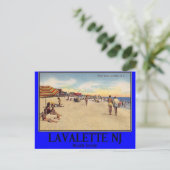 ビーチシーン、ラバレット、NJ 1940s、ヴィンテージ ポストカード (スタンド正面)