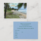 ビーチシーン、島/旅行代理店に逃げる 名刺 (正面/裏面)