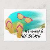 ビーチシーン 新しい住所のお知らせ 案内ポストカード (正面)