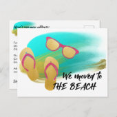 ビーチシーン　新住所発表 案内ポストカード (正面/裏面)