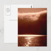 ビーチシーン – 星踊りオンザウォーター – セピア ポストカード (正面/裏面)