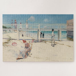 ビーチシーン(Holiday at Mentone) (Australian Art) ジグソーパズル