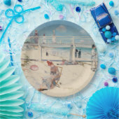 ビーチシーン(Holiday at Mentone) (Australian Art) ペーパープレート (パーティー)