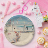 ビーチシーン(Holiday at Mentone) (Australian Art) ペーパープレート (パーティー)