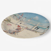 ビーチシーン(Holiday at Mentone) (Australian Art) ペーパープレート (アングル)