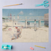 ビーチシーン(Holiday at Mentone) (Australian Art) 薄葉紙 (クラフト)