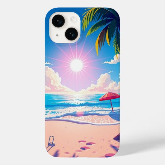 ビーチシーン(Sun and Clouds mobile) Case-Mate iPhoneケース (裏面)