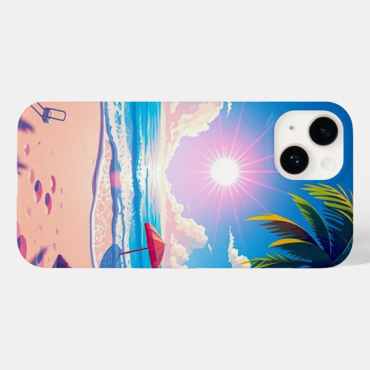 ビーチシーン(Sun and Clouds mobile) Case-Mate iPhoneケース (裏面 (横))