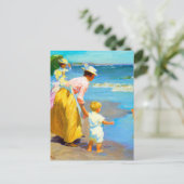 ビーチシーンbyエドワード・ヘンリー・ポットサスト ポストカード (スタンド正面)