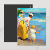 ビーチシーンbyエドワード・ヘンリー・ポットサスト ポストカード (正面/裏面)