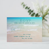 ビーチシーンRSVPのリプライ結婚スゲスト数 出欠カード (スタンド正面)