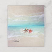 ビーチシーンStarfishプルメリアテーブルシーティングカード プレイスカード (外部開封)