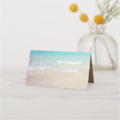 ビーチシーンStarfishプルメリアテーブルシーティングカード プレイスカード (裏面)