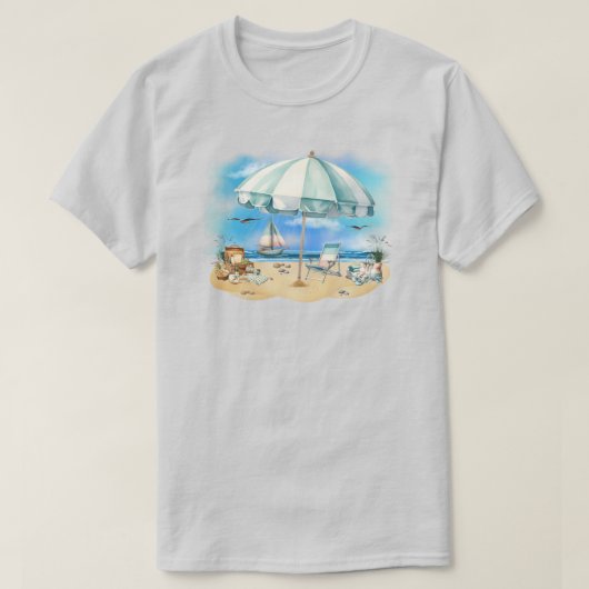 ビーチシーンTシャツ Tシャツ (デザイン正面)