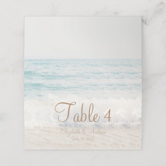 ビーチシー結婚サイド座席表 プレイスカード (外部開封)