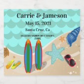 ビーチシー結婚ンのワきらめくインラベル スパークリングワインラベル (シングルラベル)