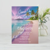 ビーチシ来ーンオンレッツゴーパーティー誕生日 招待状 (スタンド正面)