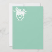 ビーチジェイドグリーンパームツリーデスティネーションシャルボード 招待状 (裏面)