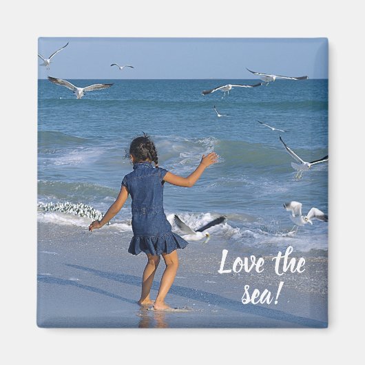 ビーチジョイブルーシーハッピーダンスシーン マグネット (正面)