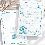 ビーチスお洒落ケッチ手描きQR RSVP結婚's 招待状<br><div class="desc">このおもしろいとビーチ結婚式の招待で特別な日を楽しめスタイリッシュる！シンプルのオリジナルやお洒落手描きの貝殻、波、海岸の魅力を描いたドードルのスケッチを特徴とし、このデザインはあなたのお祝いによくはしゃぐエネルギーをもたらす。スクリプトフォントと柔らかい波状の青いフレームを鮮明な白い背景に加え、風が弱い、モダンtouch、海辺、熱帯、または目的地の結婚式に最適。RSVPソリューションを使用したフレンドリー予算：バックにはRSVPに対する迅速な応答のためのQRコードが備えられている。あなたは結び目を海で結ぶか、単にビーチの雰囲気を愛するかにかかわらず、この招待は喜びを共有する簡単を作る。Zazzleの組み込みデザインツールを使用して、数分でオンラインでカスタマイズし、ダウンロードや特別なソフトウェアは必要ない。名前、日付、場所、すべての重要な詳細を少しだけ更新しクリックて。お客様の家高品質に届けられる印刷招待状か、自宅で電子メールまたは印刷するための便利なデジタルダウンロードオプションのいずれかを選択する。RSVPソリューション付きオリジナル手描きビーチをテーマにしたイラスト予算フレンドリー：バックはQRコードを備え迅速なRSVP応答のためのQR、その時間とお金を印刷された返信カードに救は、波状のフレームに表示リラックス、完全にカスタマイズ可能なラインにデザインやビーチ不要、熱帯、または結婚式ののの印刷ののデジタルののを最適印刷の印刷！今日カスタマイズから始め、ビーチ結婚式のビジョンを実現！</div>