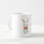ビーチスイカうさぎ コーヒーマグカップ (正面左)