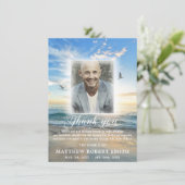 ビーチスカイありがとう悔やみや弔慰葬儀PHOTO サンキューカード (スタンド正面)