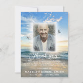 ビーチスカイありがとう悔やみや弔慰葬儀PHOTO サンキューカード (正面)