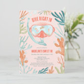 ビーチスキューバダイビング水の色の海の生活スウィート16 招待状 (スタンド正面)