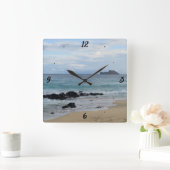 ビーチスクウェア・ウォール・クロック スクエア壁時計 (ホーム)