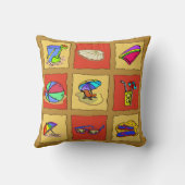 ビーチスクエアデザイン クッション (裏面)