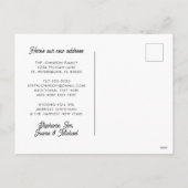 ビーチスクリプトの新しいアドレスSandy雪だるまファンシー シーズンポストカード (裏面)