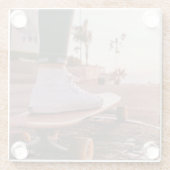 ビーチスケートで滑る ガラスコースター (裏面)