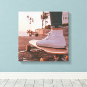 ビーチスケートで滑る キャンバスプリント (インサイチュ (ウッドフロア))