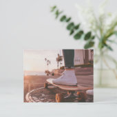 ビーチスケートで滑る ポストカード (スタンド正面)