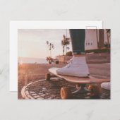 ビーチスケートで滑る ポストカード (正面/裏面)