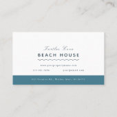 ビーチスケープビーチハウスコテージB&Bレンタルズ 名刺 (裏面)