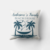 ビーチスタイリッシュハウスパームツリーハンモックファミリー名 クッション (裏面)