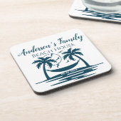 ビーチスタイリッシュハウスパームツリーハンモックファミリー名 コースター (左側)