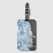 ビーチスタイリッシュビベス抽象芸術 ラゲッジタグ (正面縦)