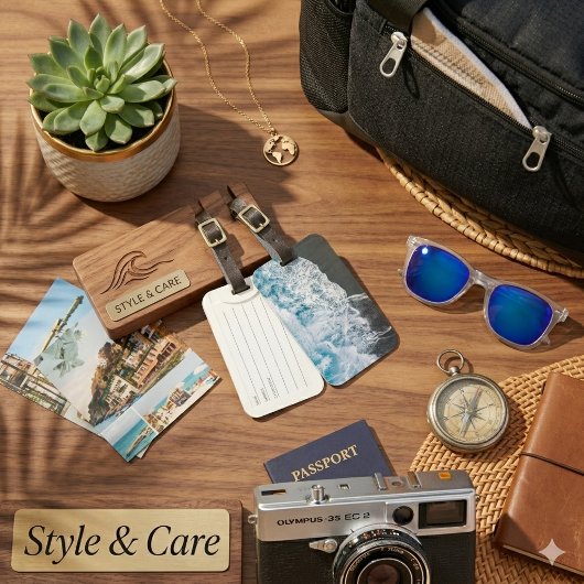 ビーチスタイリッシュビベス抽象芸術 ラゲッジタグ