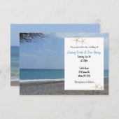 ビーチスタイルの結婚式招待状 招待状 (正面/裏面)
